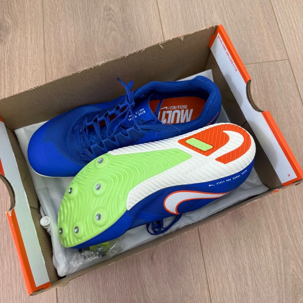 Nike Rival Multi Track Field Spikes Blue White DC8749-401 Mens 9 W 10.5 New Bag
